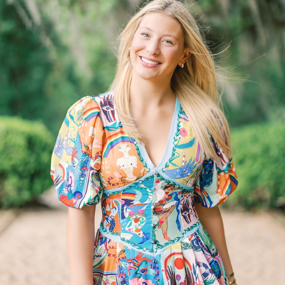 SHEIN Colorful Printed Maxi Dress
